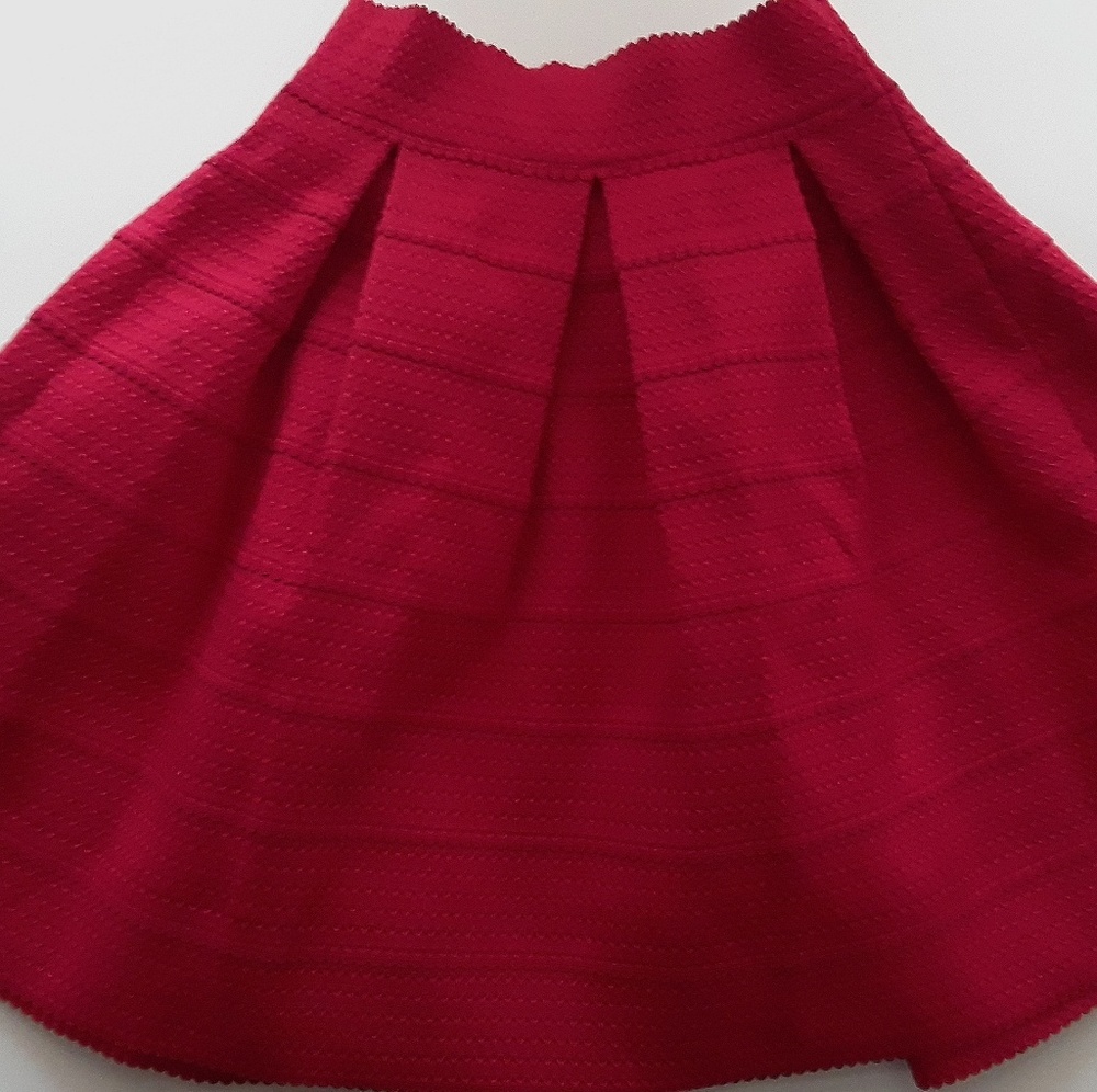 Red skirt.